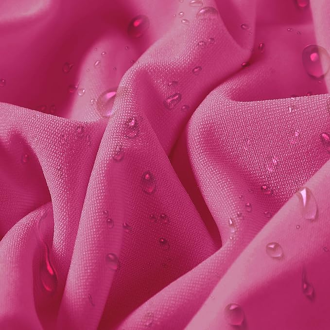 12 PCS Waterproof Stretch Spandex Folding Chair Covers, Dining Room Chair Slipcovers Protector for Wedding, Banquet, Party, Holidays, Celebration and Decoration（Fuchsia）
