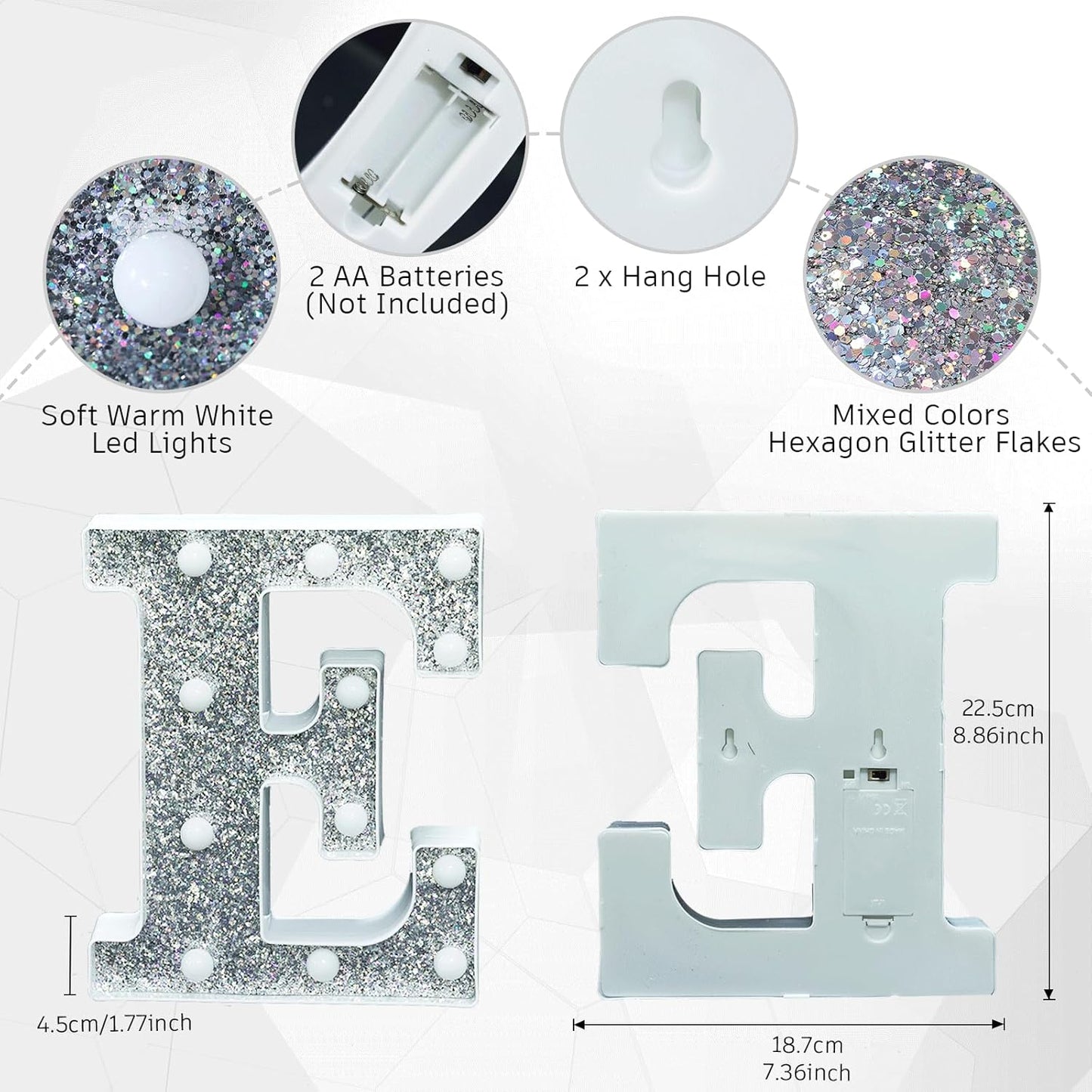 Light Up Letters - Marquee Light Signs for Table Decorations, Prom, Events, or Engagement Parties - Featuring Alphabet & Number Lighted Letters