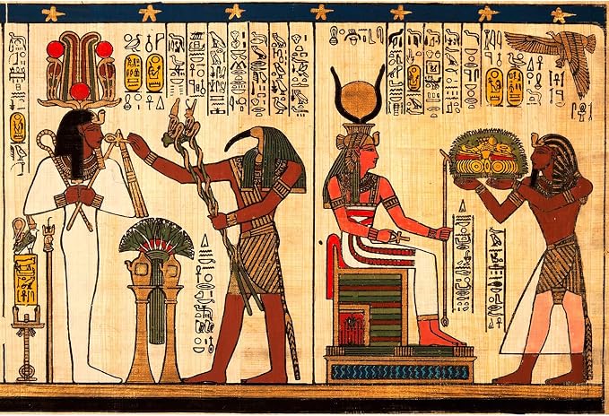 Ancient Egyptian Mural Backdrop Egyptian Papyrus Antique Hieroglyphs Photography Background Painting Egypt History Religion Culture Backdrops Portrait Photo Booth Shoot Studio Props Vinyl 15x8ft