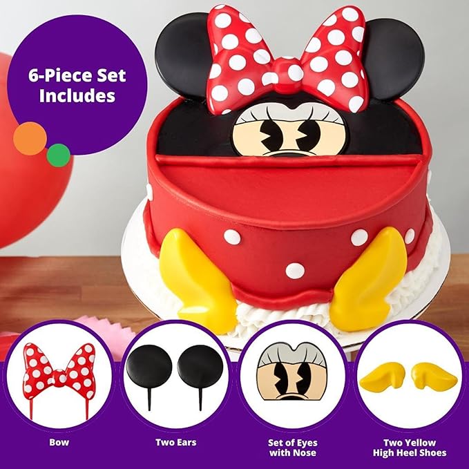 DecoSet® Disney's Minnie Mouse Creations Cake Topper, 6-Piece Disney's Minnie Mouse Cake Decoration