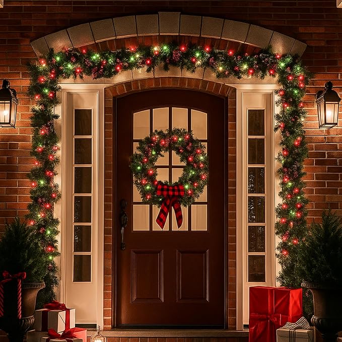 165 FT 500LED Red Green Warm String Lights Indoor Outdoor, Connectable Christmas Tree Lights Waterproof 16 Modes with Timer, Fairy Twinkle Light Plug in for Bedroom Wedding Party Xmas Decorations