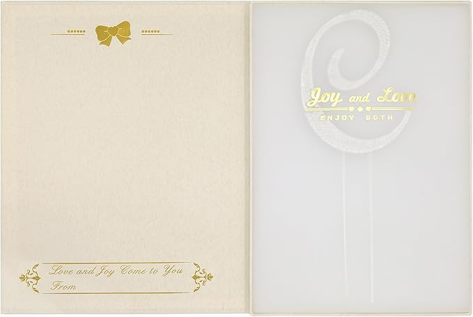 LOVENJOY Gift-Boxed 3.3" Letter C Rhinestone Initial Cake Topper