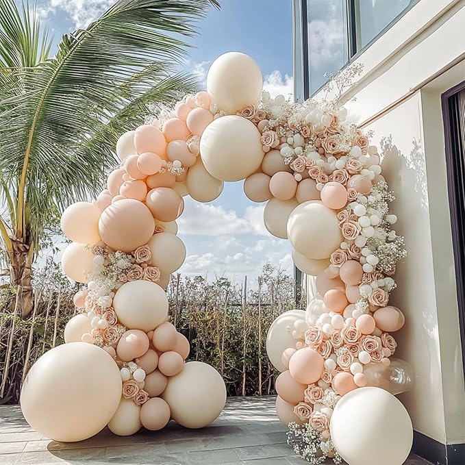 Light Pink Balloons, 98PCS Double Stuffed Blush Balloon Garland Arch Kit, 18/12/10/5 Inch Different Sizes for Birthday Party Graduation Wedding Anniversary Baby Shower Decorations