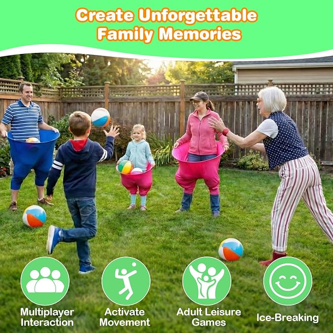 Granny Pants Yard Game for Kids & Adults- Giant Outdoor Carnival Game for Family Parties, Company Team Building, Backyard, Lawn Reunion Fun