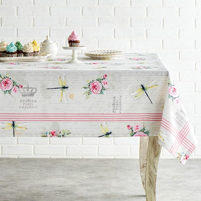 Maison d' Hermine Table Cloth Rectangle Table 100% Cotton 60 x 108 Inches Tablecloth Reusable Decorative for Dining Kitchen Room Farmhouse Party Home Hotel Restaurant Spring Summer - Champ De Mars