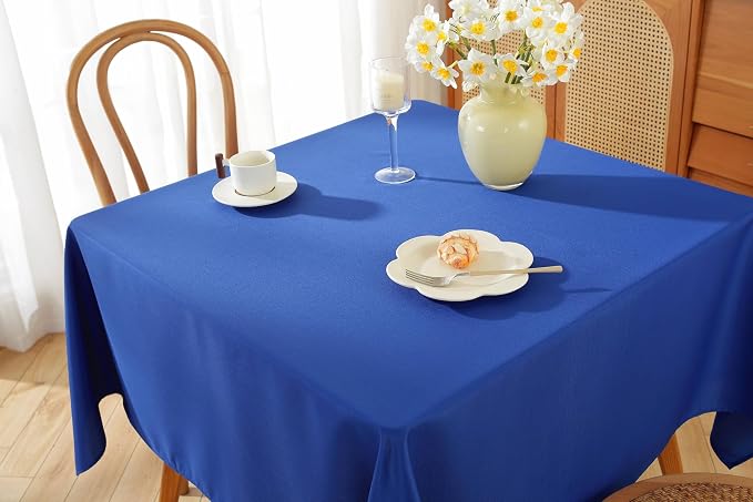 5 Pack Square Tablecloth 70 x 70 Inch Royal Blue Tablecloth, Polyester Fabric Washable Table Cloth for Home, Party, Wedding or Restaurant Use.
