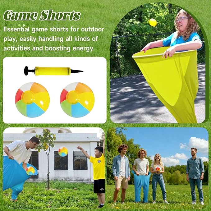 Granny Pants Yard Game, Granny Pants Outdoor Party Game Granny Pants Outdoor Game with Bouncy Balls and Pump Fun Family Reunion & Adult Yard Games for Groups