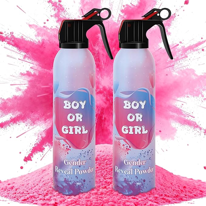 2 Pack Gender Reveal Smoke Bombs – Pink Color Smoke Blasters for Baby Girl Shower, Outdoor Reveal Parties, Long-Lasting Color Smoke Effect for Photos & Videos