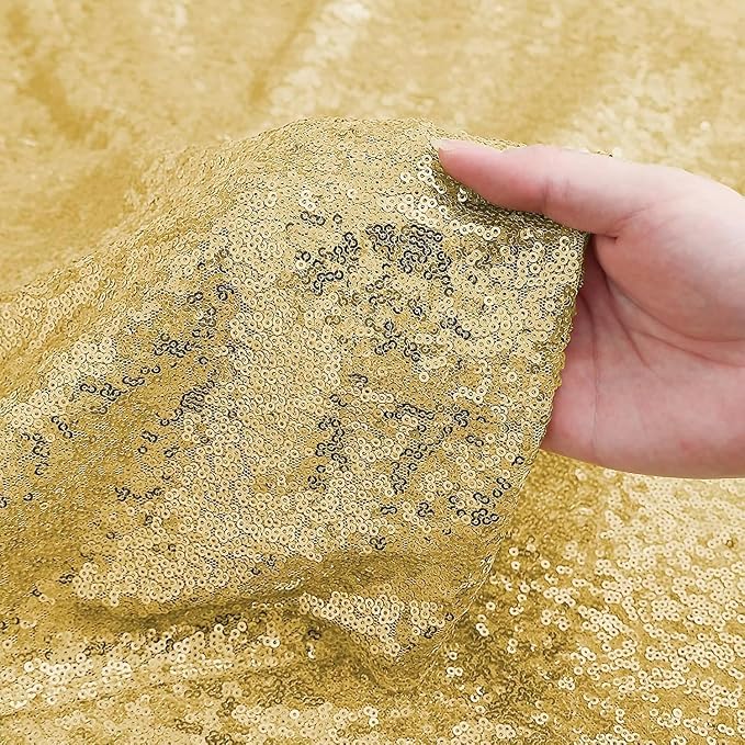 Sugargirl Gold Sequin Backdrop Curtain 6 Panels 2FTx8FT Glitter Gold Background Drapes Sparkle Photography Backdrop for Party Wedding Birthday Wall Decoration