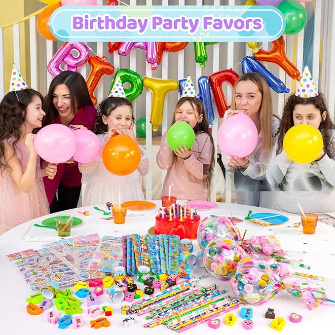 Giant Lollipop Birthday Goodie Bags, 24 Pack Lollipop Return Gifts for Birthday Party - Fun Goodie Bags Classroom Rewards Students Gifts Class Prizes