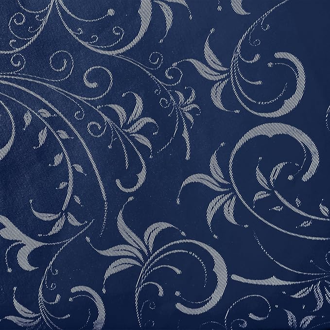 Smiry Rectangle Table Cloth, Waterproof Heavy Duty Vinyl Tablecloths, Wipeable Washable Table Cover for Kitchen and Dining Room (Dark Blue, 60" X 120")