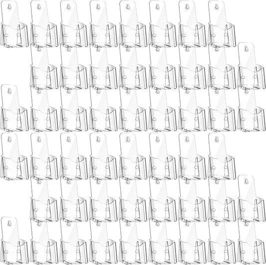Yookeer 50 Pieces Acrylic Brochure Holder 4 x 8 Inches Rack Card Holder Clear Pamphlet Holders Display Stand for Vendors, Brochure, Trifold, Magazine, Pamphlet, Booklets