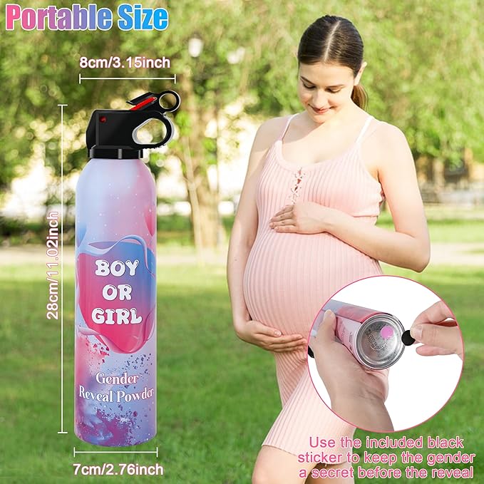2 Pack Pink Gender Reveal Smoke Bombs, Fun Party Supplies for Baby Girl Shower Gender Reveal Spray Celebration, Decorations, Ideas
