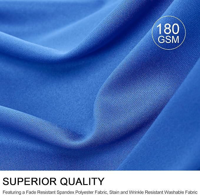 Outpain 4Pack Royal Blue Spandex & Polyester Table Cloths for 6ft Rectangular Tables - Wrinkle & Stain Resistant - Perfect for Parties, Weddings, Banquets
