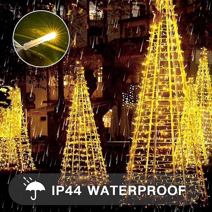suddus Indoor String Lights with Remote, Warm White Christmas Lights Plug in with Timer, 33ft 100 LED Twinkle Fairy Lights for Bedroom Dorm Xmas Tree Wreath Wedding Garden Party Outdoor Decorations
