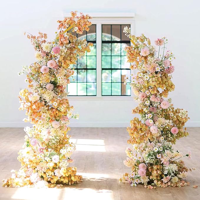 Metal Balloon Arch Stand Backdrop Stand Set of 2 Wedding Arch Stand Flower Arch Floral Arch for Ceremony Wedding Birthday Anniversary Bridal Baby Shower Floral Stand