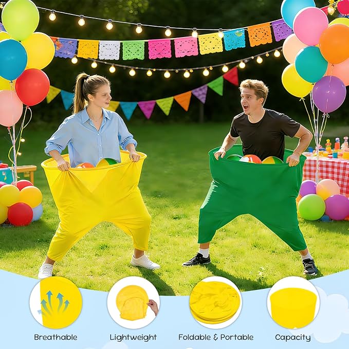 Granny Pants Yard Game Set, Granny Pants Party Outdoor Game with Bouncy Balls and Pump, Outdoor Tossing Games for Adults,Family Reunion Backyard Field Games Set