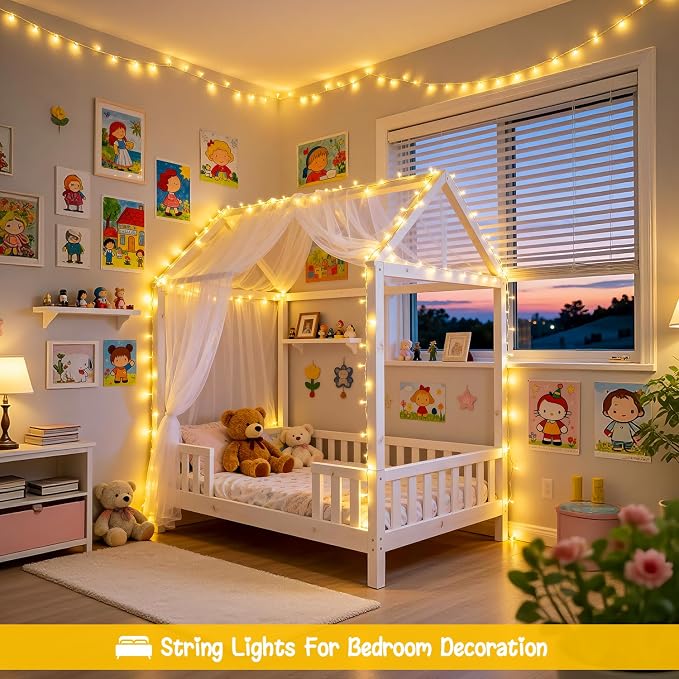 JMEXSUSS 2 Pack Christmas String Lights | Battery Operated, Outdoor, Indoor