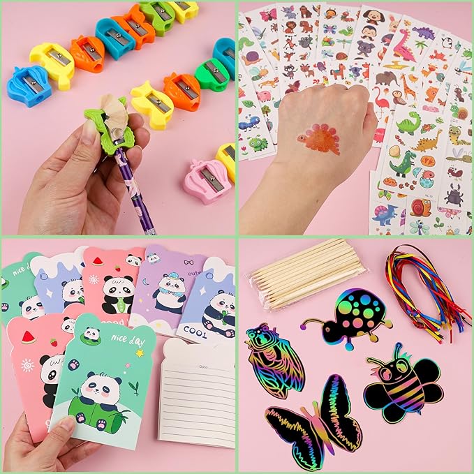 Stationery Party Packs, 28 Pack Birthday Goodie Bags for Classroom Return Gifts for Birthday Party Gift for Students from Teacher Class Prizes Rewards