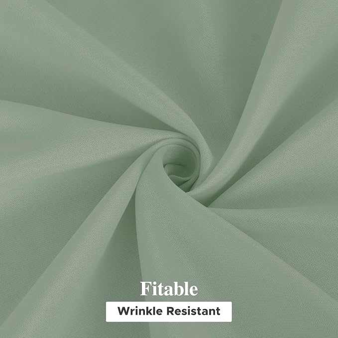 Fitable 6 Pack Sage Green Round Tablecloths - 108 Inches Round - Wrinkle and Stain Resistant Fabric Table Clothes, Washable Polyester Table Covers for Wedding, Party, Banquet, Formal Events