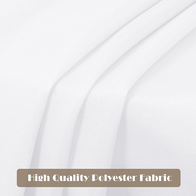 sancua 10 Pack White Tablecloth 60 x 84 Inch, Rectangle Table Cloth for 4ft Tables - Stain and Wrinkle Resistant Washable Polyester Table Cover for Dining Wedding Banquet Party Buffet Restaurant