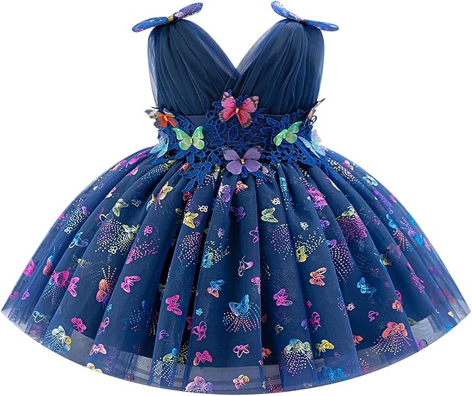 Baby Girls Butterfly Birthday Dress Baby Girl 3D Butterfly Princess Dress Photography Wedding Cake Crush