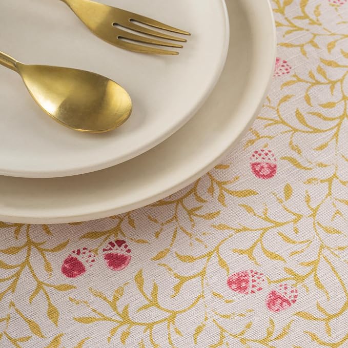 Maison d'Hermine Table Cloth Round Table 100% Cotton 69 Inches Tablecloth Reusable Decorative Everyday Use for Dining Room, Farmhouse, Home, Party, Festive & Wedding - Carpo