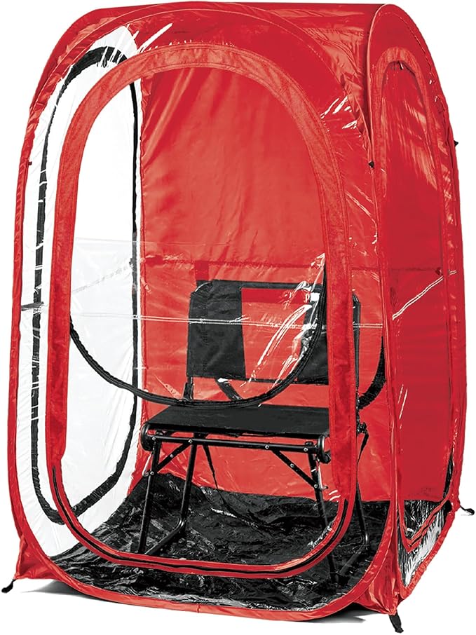WeatherPod® Pop-Up Sports Tent 1-2 Person – Instant Setup MyPod™ Original Shark Tank All-Weather Shelter for Outdoor Sports, Rain, Wind & Cold