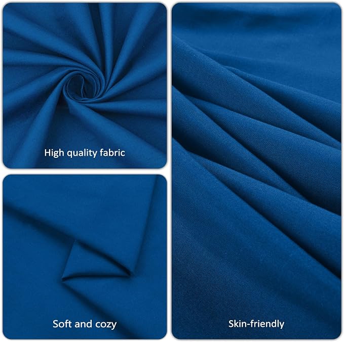 8 Pack Royal Blue Table Cloth 60x102 Inch Rectangle Tablecloths for 6 Foot Rectangle Tables, Wrinkle Resistant Washable Polyester Fabric Rectangular Table Cover for Dining Banquet Wedding Party