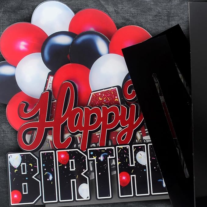 LINGTEER Happy 31st Birthday Red Acrylic Table Topper Centerpieces Set - Cheers to 31 Years Old Birthday 31st Bday Party Gift Decorations.