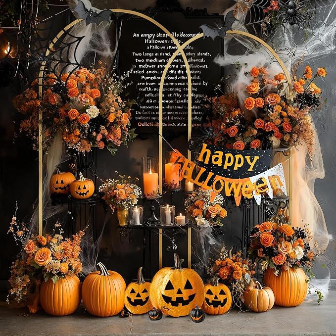 Babenest Gold Arch Backdrop Stand Set of 2, Metal Arch Wedding Stand, Balloon Arch Frame for Ceremony Birthday Party Bridal Baby Shower Banquet Halloween Decoration(7.2FT 8FT)
