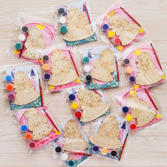 VENUSFIT 24 PCS Princess Party Favors - Princess Birthday Party Supplies - Princess Cards & Paint Crafts - Princess Birthday Decorations Goodie Bags Gifts Prizes for Kids Girls Toddler
