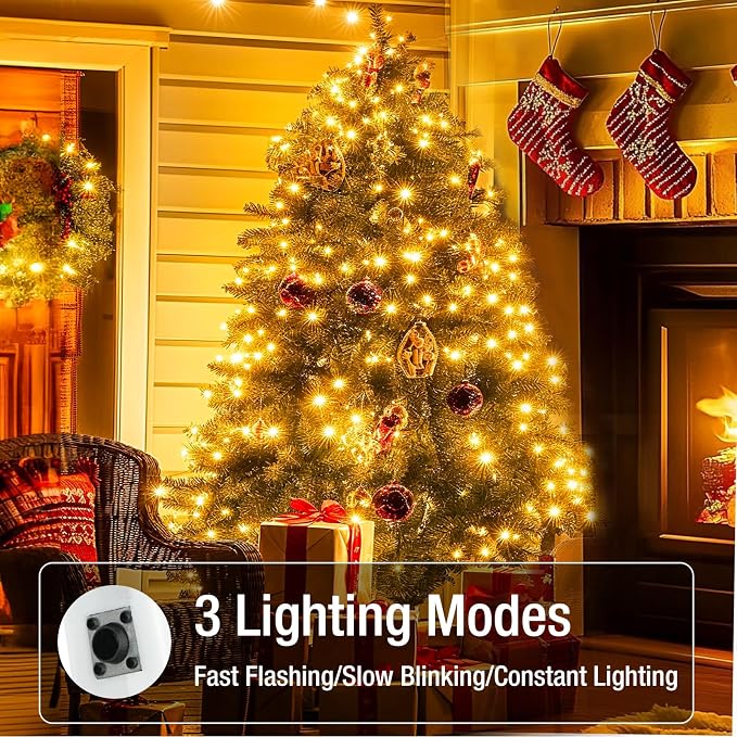 100 Pack Fairy Lights Battery Operated - 7ft 20 Led Twinkle Lights 3 Modes, Bulk Mini String Lights Waterproof for Mason Jars Vases DIY Party Wedding Decoration Christmas -Warm White
