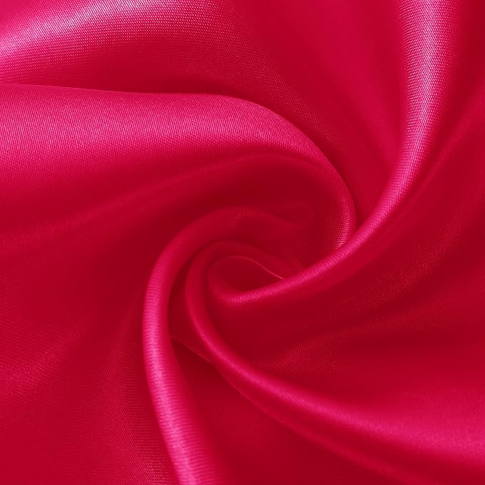 Horbaunal 2 Pack Hot Pink Satin Table Runner 12 x 108 Inch, Smooth Table Runners for Wedding Banquets Birthday Party