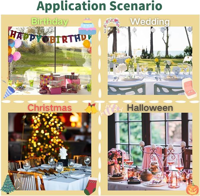 Over Table Rod Stand with Clamps 2 Pieces White Table Arch Adjustable Rod Stand H16-45" L16-87" Balloon Frame Hanging for Party Anniversary Wedding Birthday Garden Arbors Christmas Halloween