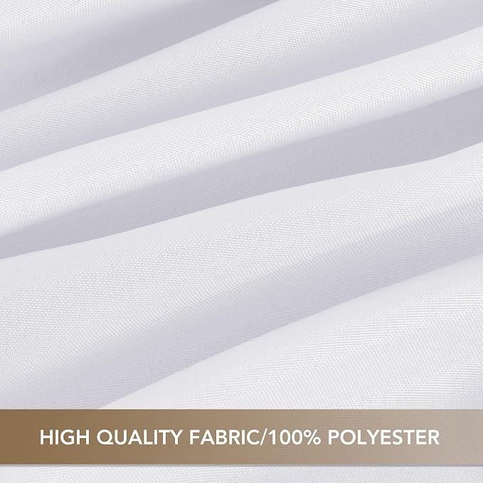 sancua White Table Cloths Rectangle, 6 Pack Tablecoths for 6 Foot Tables - 60x102 Inch - Washable Polyester Fabric Table Cover for Wedding, Birthday Party, Banquet Reception