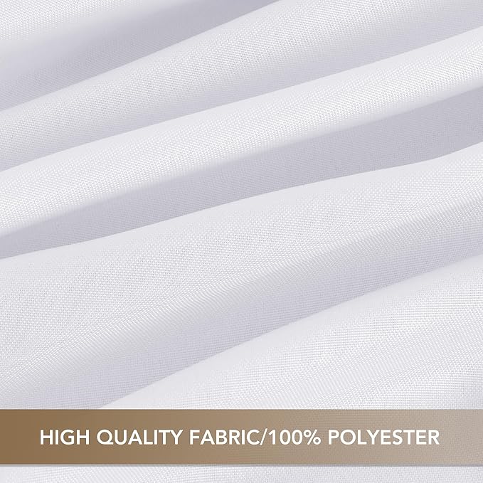sancua White Round Tablecloth 108 Inch Diameter, 6 Pack - Circle Polyester Fabric Table Cloth for Wedding Party Reception Banquet Birthday, Washable Formal Table Cover (Fit 42-96 Inch Tables)