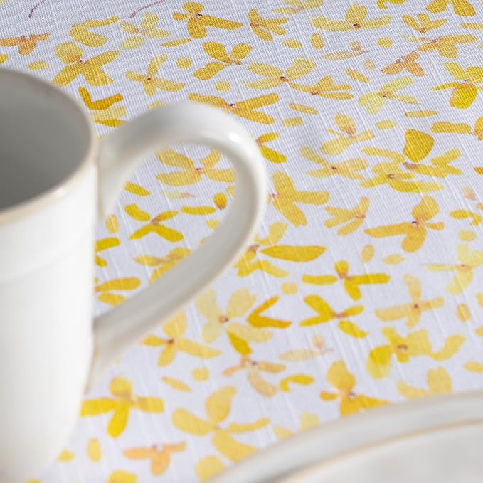 Maison d' Hermine Table Cloth Rectangle Table 100% Cotton 60 x 90 Inches Tablecloth Reusable Decorative for Dining Kitchen Room Farmhouse Party Home Hotel Restaurant Spring Summer - Easter Zest