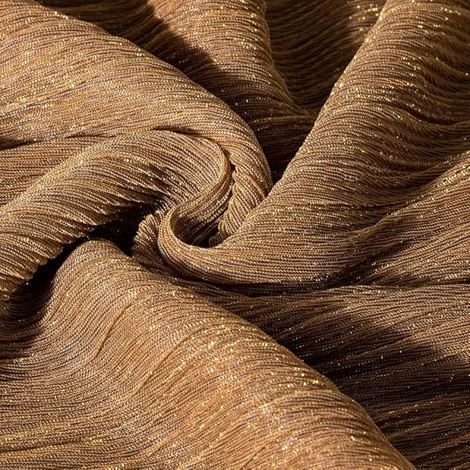 Gold Tulle Stretch Fabric 57 Inch Wide Glitter Shiny Sequins Fabric 3 Yards Soft Sparkly Tulle Fabric by The Yard for Party Decoration,Bridal,Wedding,Gift Wrapping,DIY Crafts