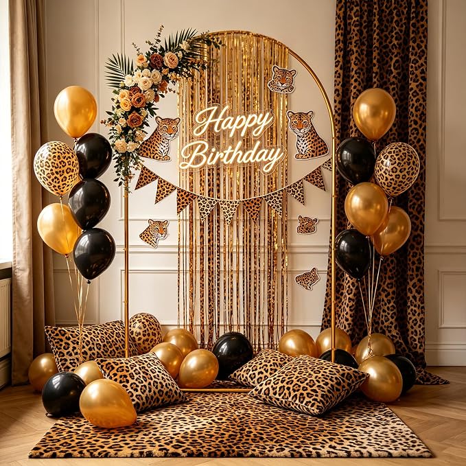 GOJAWAY 7.2FT Backdrop Stand Metal Arch Gold Wedding Arch Stand Arched Backdrop Frame for Birthday Party Baby Shower Graduation Ceremony Decoration