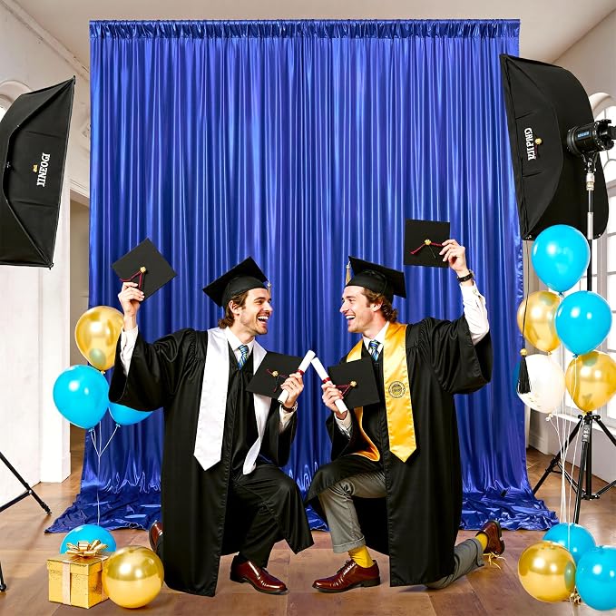 40x10 Wrinkle Free Royal Blue Sequin Backdrop Curtain for Parties-Thick Not Fall-Off Glitter Backdrop Drapes-8 Panels 5x10ft Shimmer Photo Back Drop Cloth for Wedding Birthday Photography Background