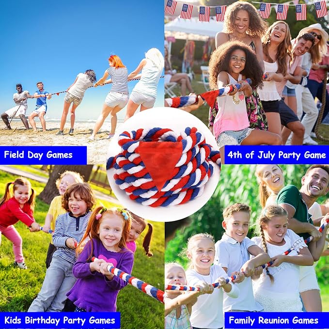 JHkim Outdoor Games for Kids and Adults, Tug of War Rope Outside Team Building Activities, Summer Backyard Lawn Yard Games Carnival Games Family Reunion Birthday Party Camping Picnic Outdoor Games
