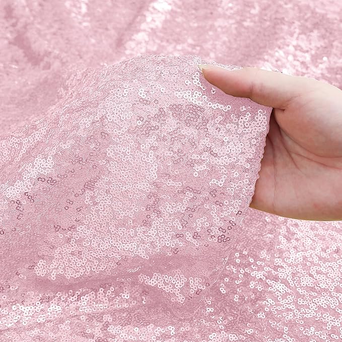 Sugargirl 10 Packs 12 x 72 inches Sequin Table Runner, Glitter Pink Table Runner for Birthday Party Supplies Wedding Holiday Celebration Event Decorations