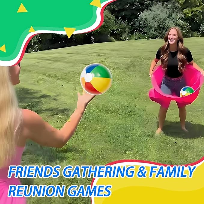 Granny Pants Yard Game, Outdoor Games for Adults, with 10 Inflatable Balls & 2 Air Pumps (Random Colors),The Ultimate Family Reunion Backyard Party Games - 4