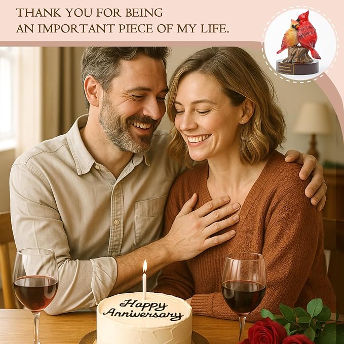 Tian Zhun Happy Anniversary Cardinal Gifts for Him Men Women Couple Boyfriend Wife Wedding Year Anniversary