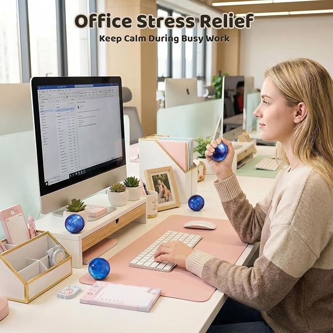 LovesTown Galaxy Foam Balls, 12PCS 2-inch Squeeze Balls for Stress Relief Outer Space Astronaut Party & Class Reward
