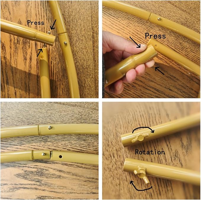 Metal Arch Backdrop Stand Set of 2, 6.6FT+6FT Wedding Arch Frame,Gold Balloon Arch Backdrop for Wedding,Graduation Ceremony,Baby Shower,Birthday Party Decoration (Gold, 6FT+6.6FT)