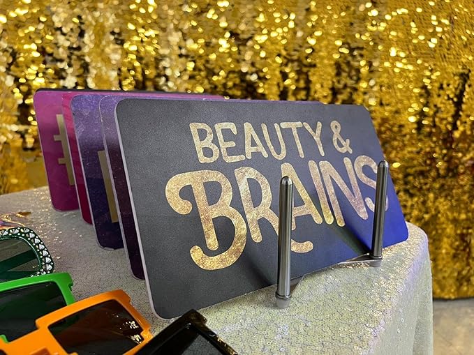KING Props Lit AF Photo Booth Props – 6 Double‑Sided Colorful Party Sign Cutouts for Wedding, Birthday, Graduation & DIY Photo Booth Kits