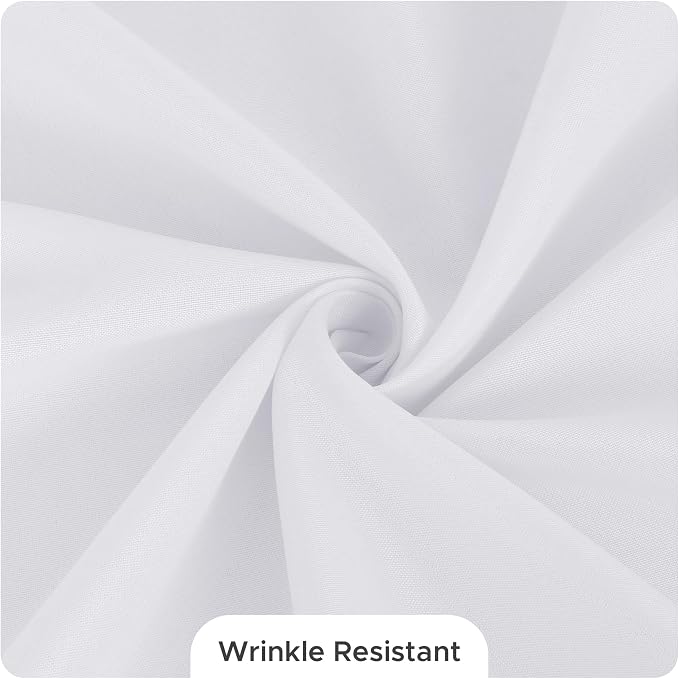 Fitable 8 Pack Rectangle Tablecloths: Stain Resistant Wrinkle Free Table Clothes, Washable Reusable Polyester Table Covers for Wedding Party Birthday Banquet Reception(White, 60x102 Inch)