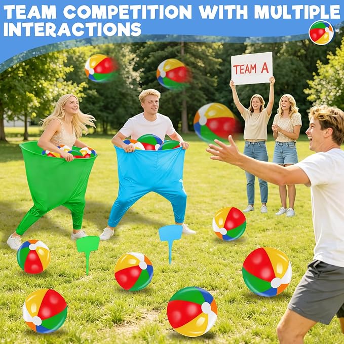 Granny Pants Yard Game Set, Granny Pants Family Party Outdoor Games with Pants Bouncy Balls Stakes Storage Bag for Large Group, Birthday Party Gift, Carnival Party Reunion Gathering